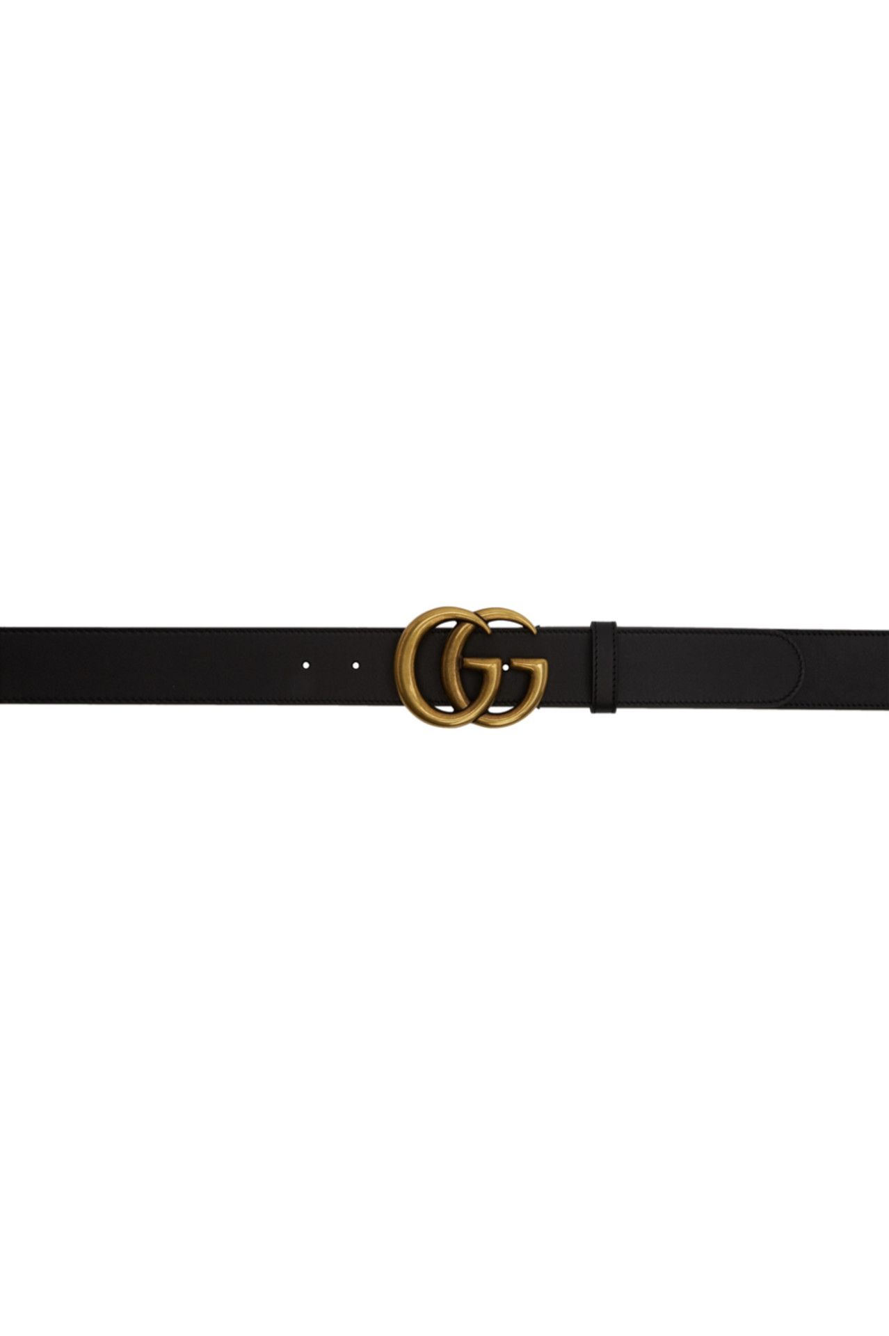 Black Leather GG Belt | SSENSE