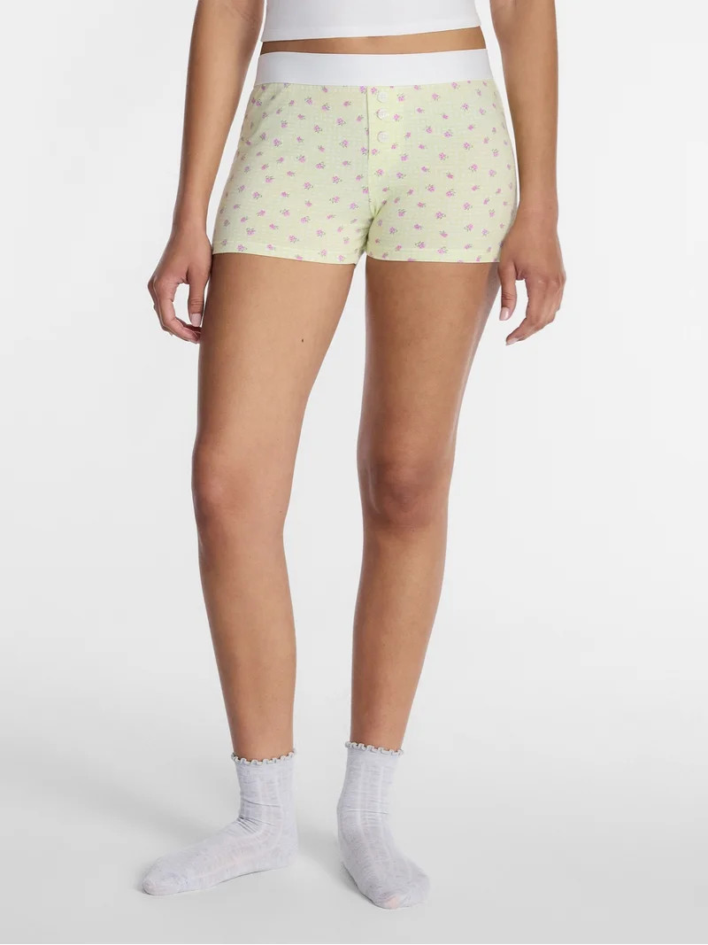 No Boundaries Women\u2019s and Women\u2019s Plus Cloud Core Sleepwear Boxer Short, Sizes XXS \u20... | Walmart (US)