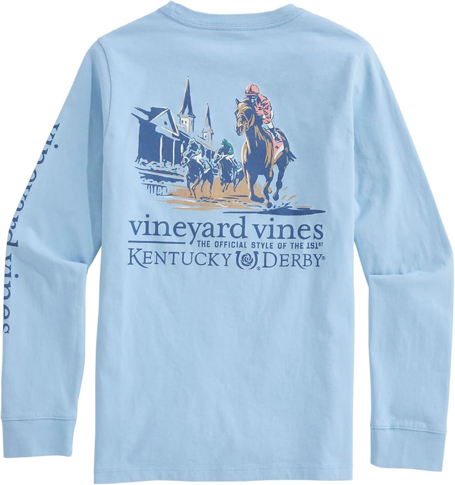 Vineyard Vines Boys' Boys' Kentucky Derby Painted Race Long-Sleeve Pocket Tee | Amazon (US)