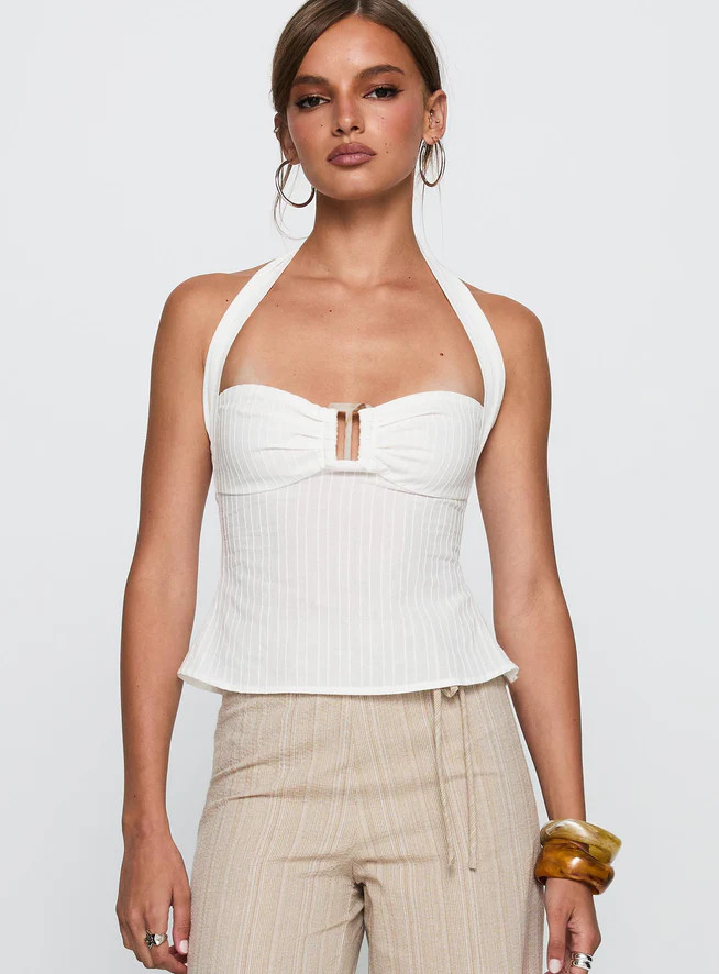 Isabetta Halter Top White | Princess Polly US