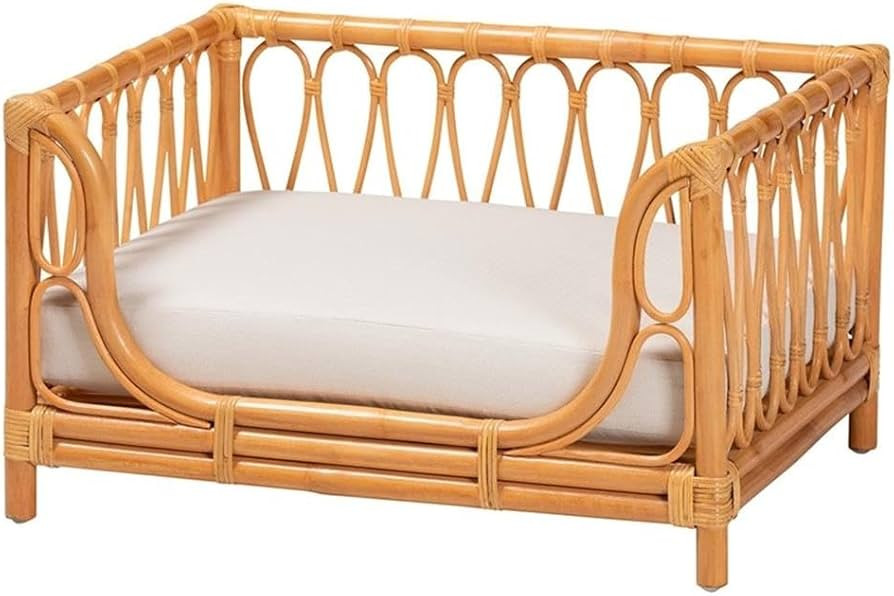 bali & pari Kierra Bohemian Honey Rattan Pet Bed | Amazon (US)