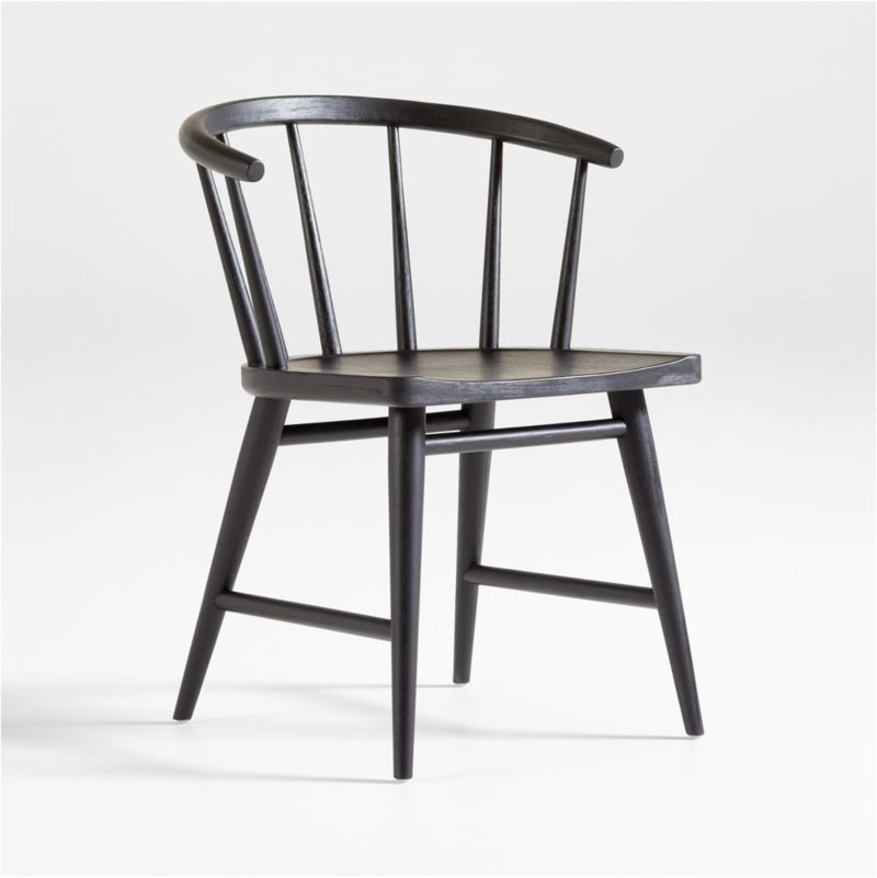 Pali Black Hardwood Dining Chair | Crate & Barrel