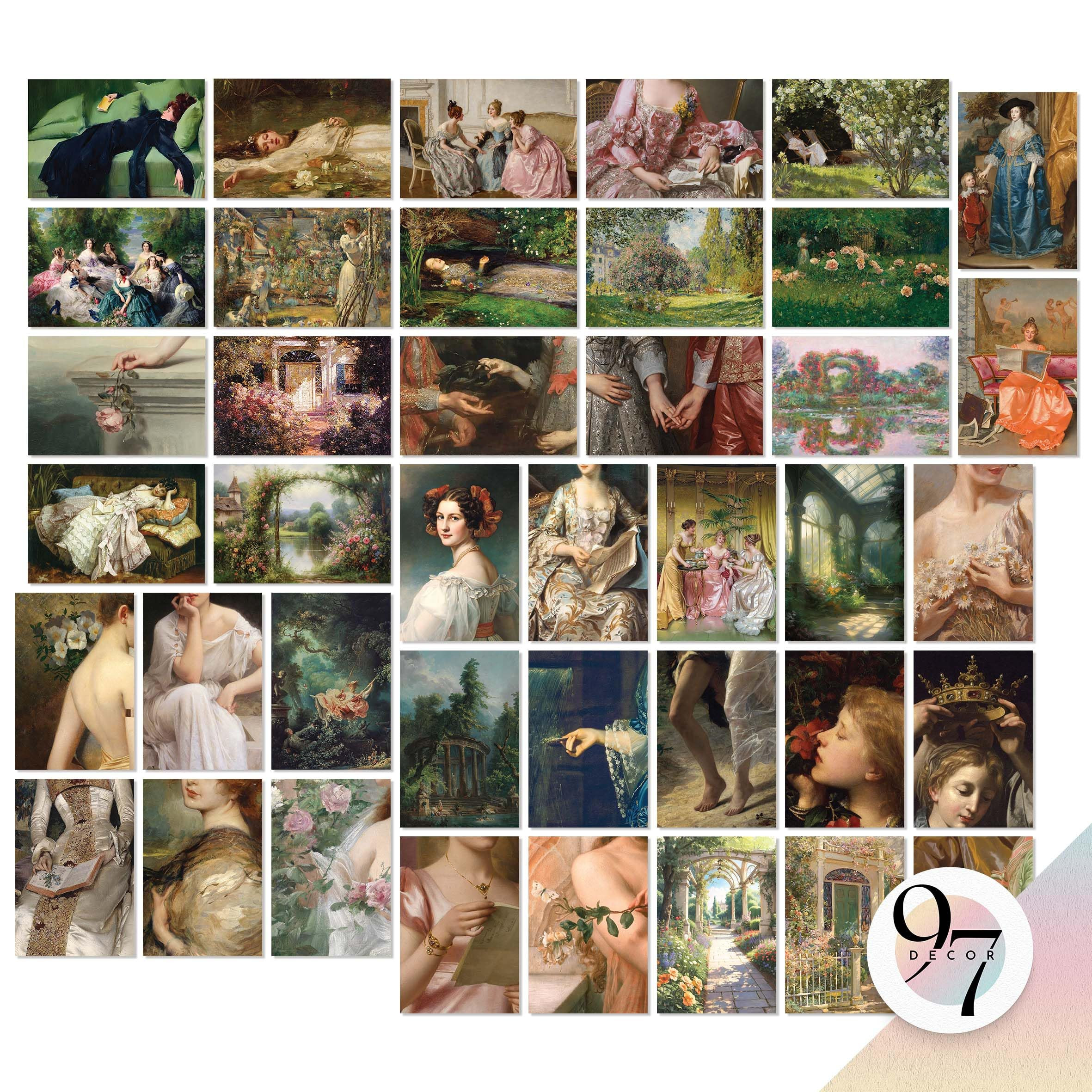 97 Decor Victorian Wall Decor - 40 Pcs Vintage Wall Art, Vintage Art Prints Victorian Pictures, C... | Amazon (US)