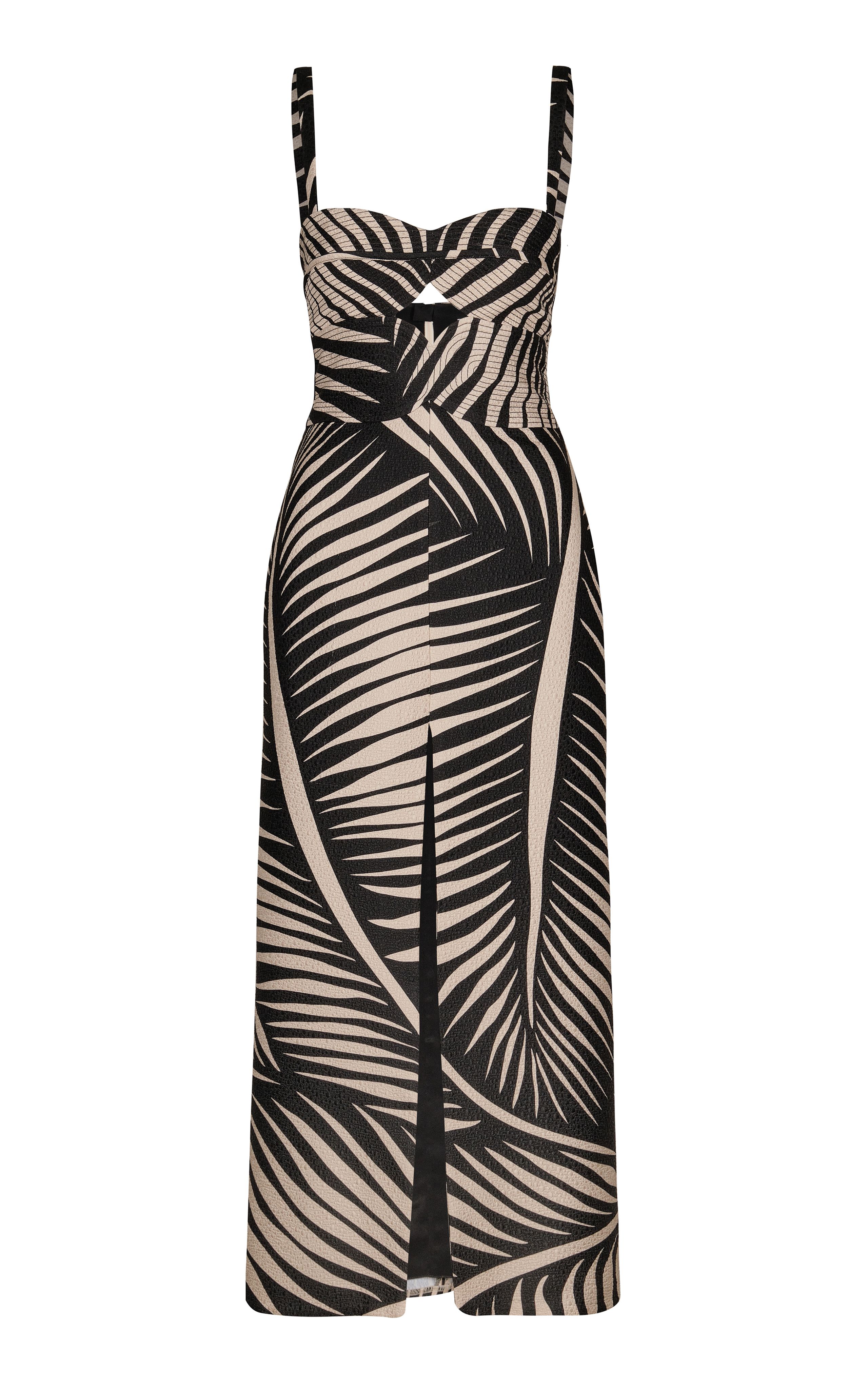 Tropicana Nights Cutout Silk Midi Dress | Moda Operandi (Global)
