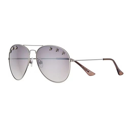 Women's SO® 58mm Aviator Sunglasses with Star Studded Lenses | Kohl's