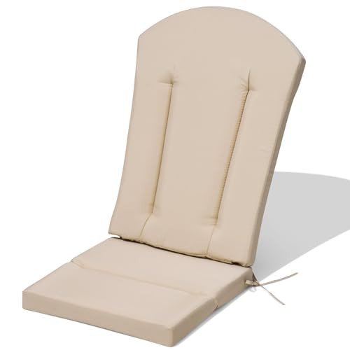 Crestlive Products Adirondack Chair Cushion Outdoor Rocking Chair Cushion Water Resistant 50x20 Inch High Back Patio Replacement Cushions, Beige | Amazon (US)