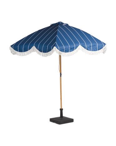 Striped Patio Umbrella With Fringe | Marshalls