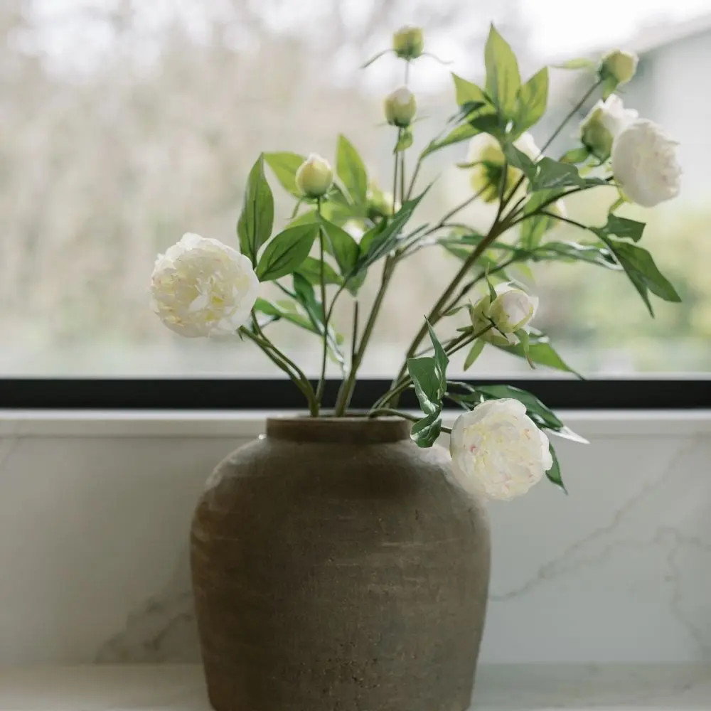 Artificial Cream Peony Stems | CG Hunter