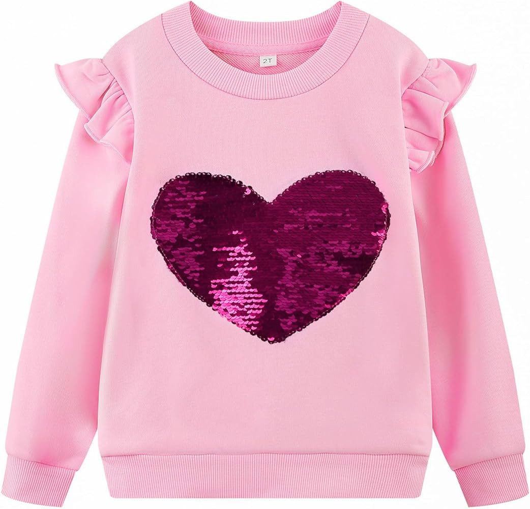 RETSUGO Toddler Baby Girls Sweatshirts Casual Pullover Crewneck Winter Long Sleeve Tops Shirts Cl... | Amazon (US)