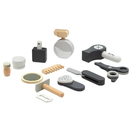 Simulation Beauty Hairdresser Salon Kit Pretend Play Styling Tools with Wood Hair Dryer Mirror and C | Walmart (US)