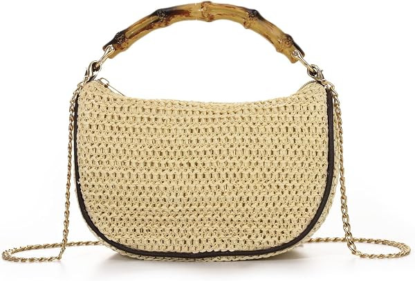 GOKTOW Straw Clutch Purses for Women Small Summer Handbag Woven Beach Hobo Tote Bags Vacation Crossbody Bag 2026 | Amazon (US)