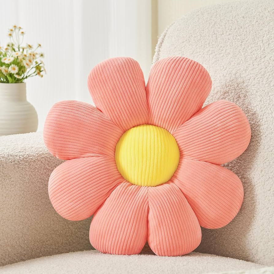 Flower Pillow,Cute Daisy Flower Shaped Throw Pillow for Home Decor,Soft Flower Throw Pillow Seati... | Amazon (US)