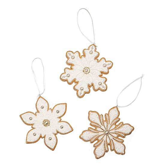 Gingerbread Snowflake Ornaments - Set of 3 | MacKenzie-Childs