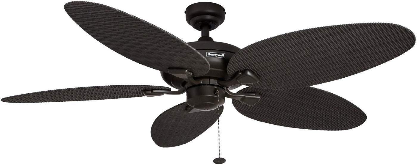 Honeywell Ceiling Fans Duval - 52-in Tri Mount Fan with Pull Chain - Indoor Outdoor Ceiling Fan -... | Amazon (US)
