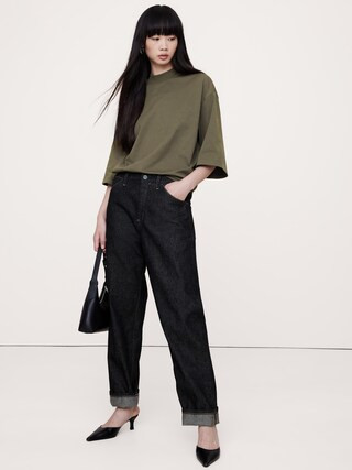 Heavy Cotton Boxy T-Shirt | Banana Republic (CA)