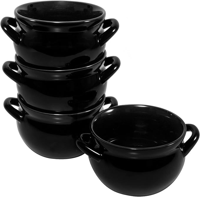 Aquiver 17 Oz French Onion Soup Bowls - Ceramic Cereal Bowl with Double Handles for Chili, Tortil... | Amazon (US)