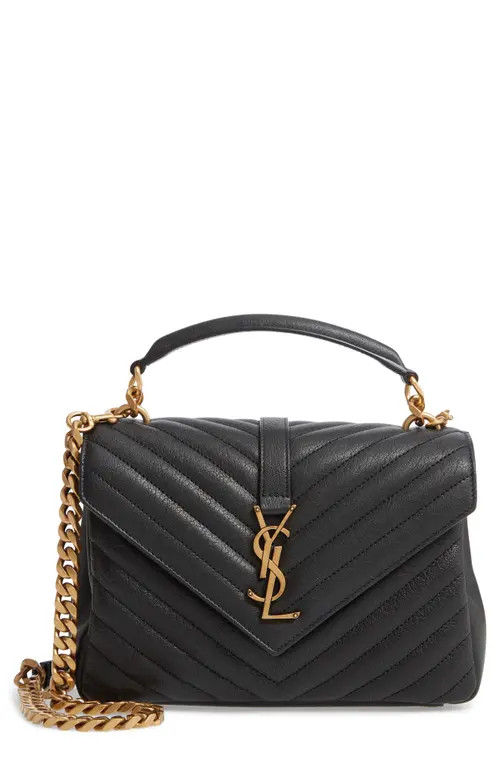 Saint Laurent Medium College Shoulder Bag in Noir at Nordstrom | Nordstrom