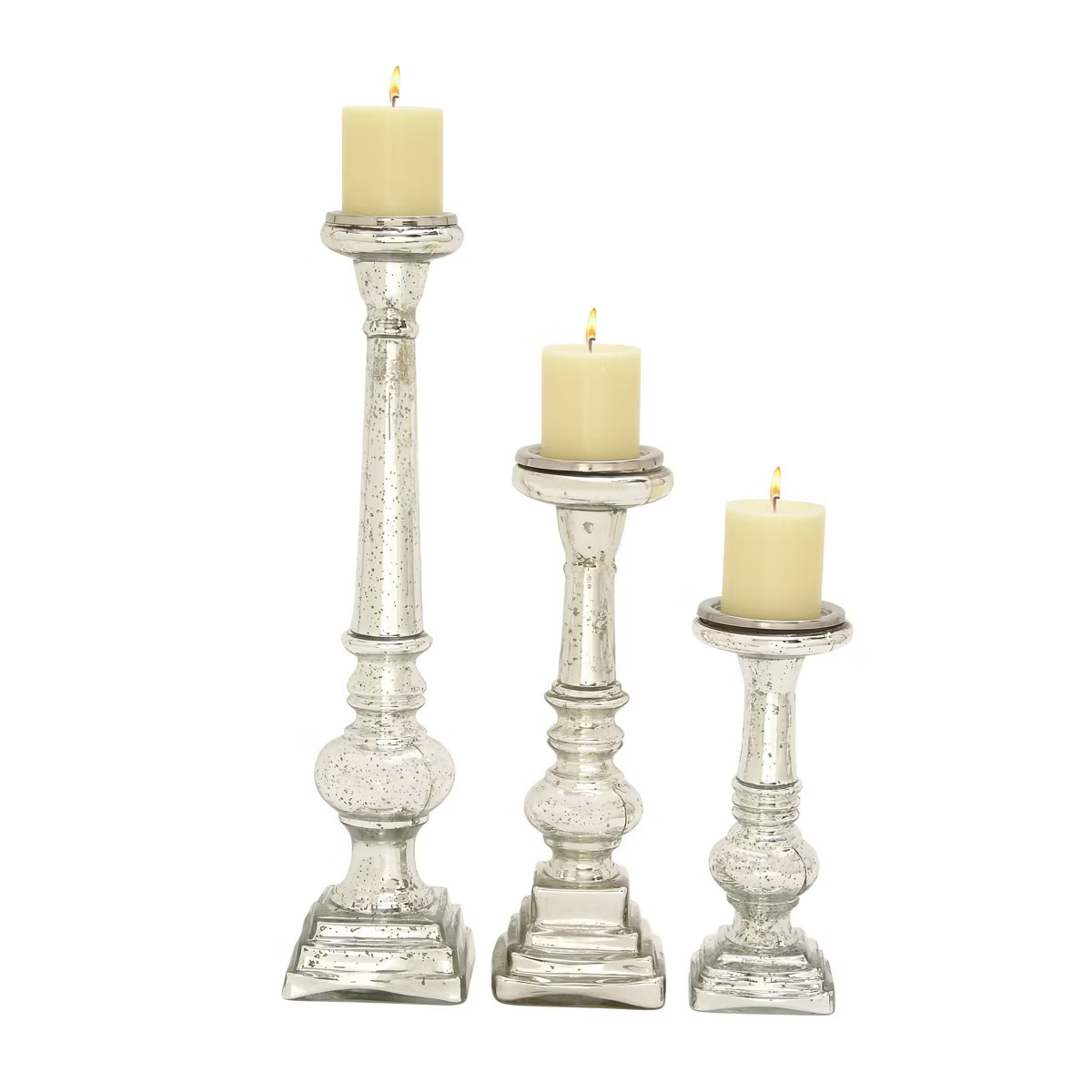 Set of 3 Traditional Glass Candle Holders - Olivia & May | Target