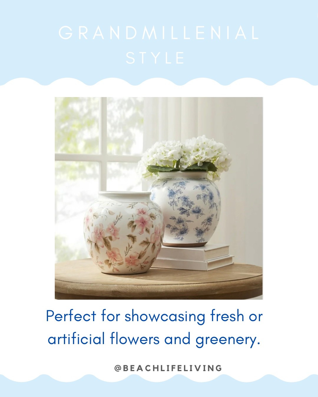 Perfect for showcasing fresh or artificial flowers and greenery.
Blue floral vase, Pink floral vase 

#LTKFindsUnder50 #LTKHome #LTKSeasonal