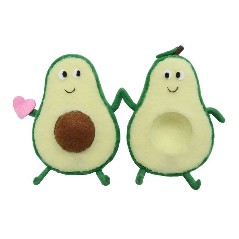 4.25" Felt Duo Valentine's Day Avocado Decorative Figurines - Spritz™ | Target