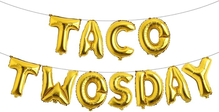 Taco Twosday Party Decorations Taco Bout Two Party Balloons Taco Tuesday/Cinco De Mayo/Adios Dos ... | Amazon (US)