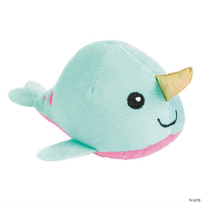 Valentine's Day Stuffed Smile Face Narwhals - 12 Pc. | Oriental Trading Company