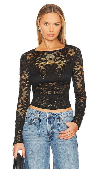 Wild Roses Top in Black | Revolve Clothing (Global)