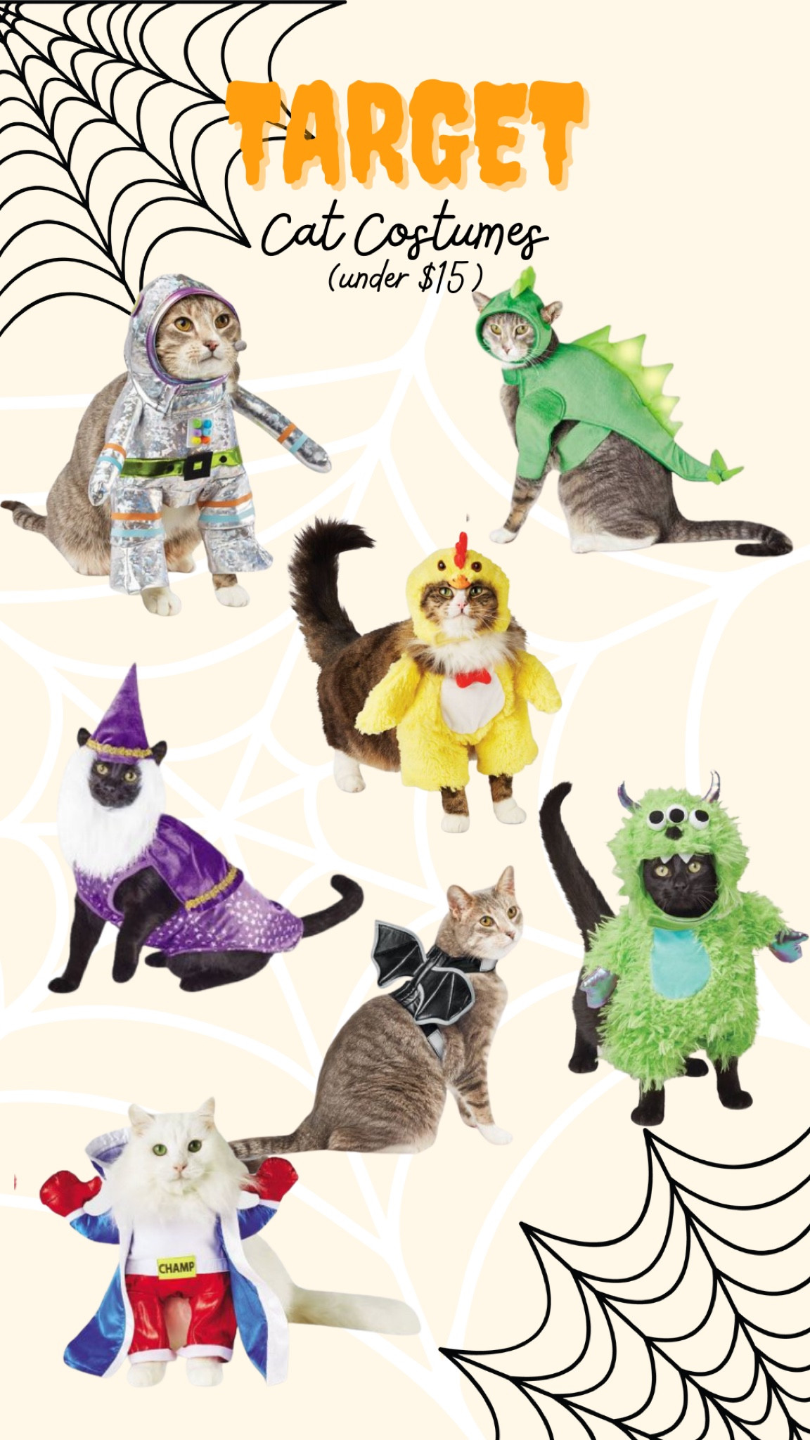 New 2022 Target Cat Halloween Costumes! 

Dinosaur costume/astronaut costume/chicken costume/wizard/costume/monster costume/bat costume/boxer costume petcostume/dog costume



#LTKunder50 #LTKhome