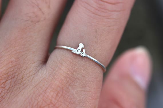 solid 925 silver custom dog and cat ring,family animal jewelry, animal lover ring,initial ring,Pe... | Etsy (US)