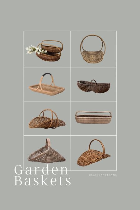 Garden baskets, Harvest baskets, gathering baskets, spring 

#LTKhome