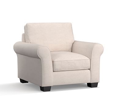 PB Comfort Roll Arm Upholstered Armchair | Pottery Barn (US)
