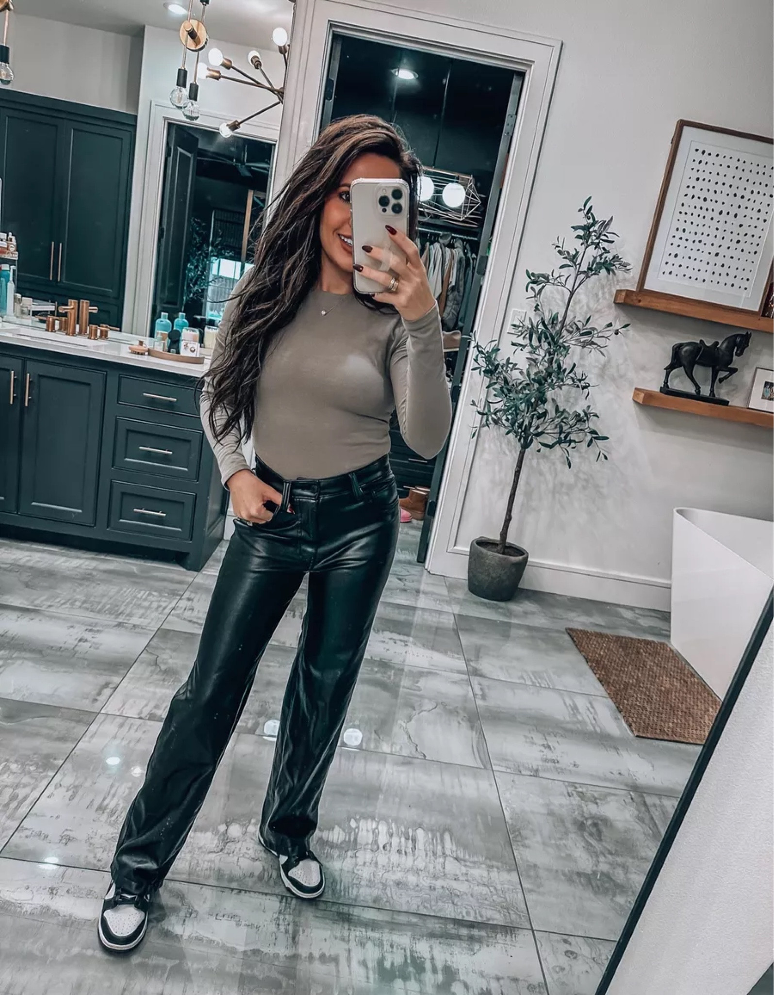 My faux leather pants and bodysuit are 25% off today - sale alert - on sale now - sale finds 

#LTKsalealert #LTKSale #LTKstyletip