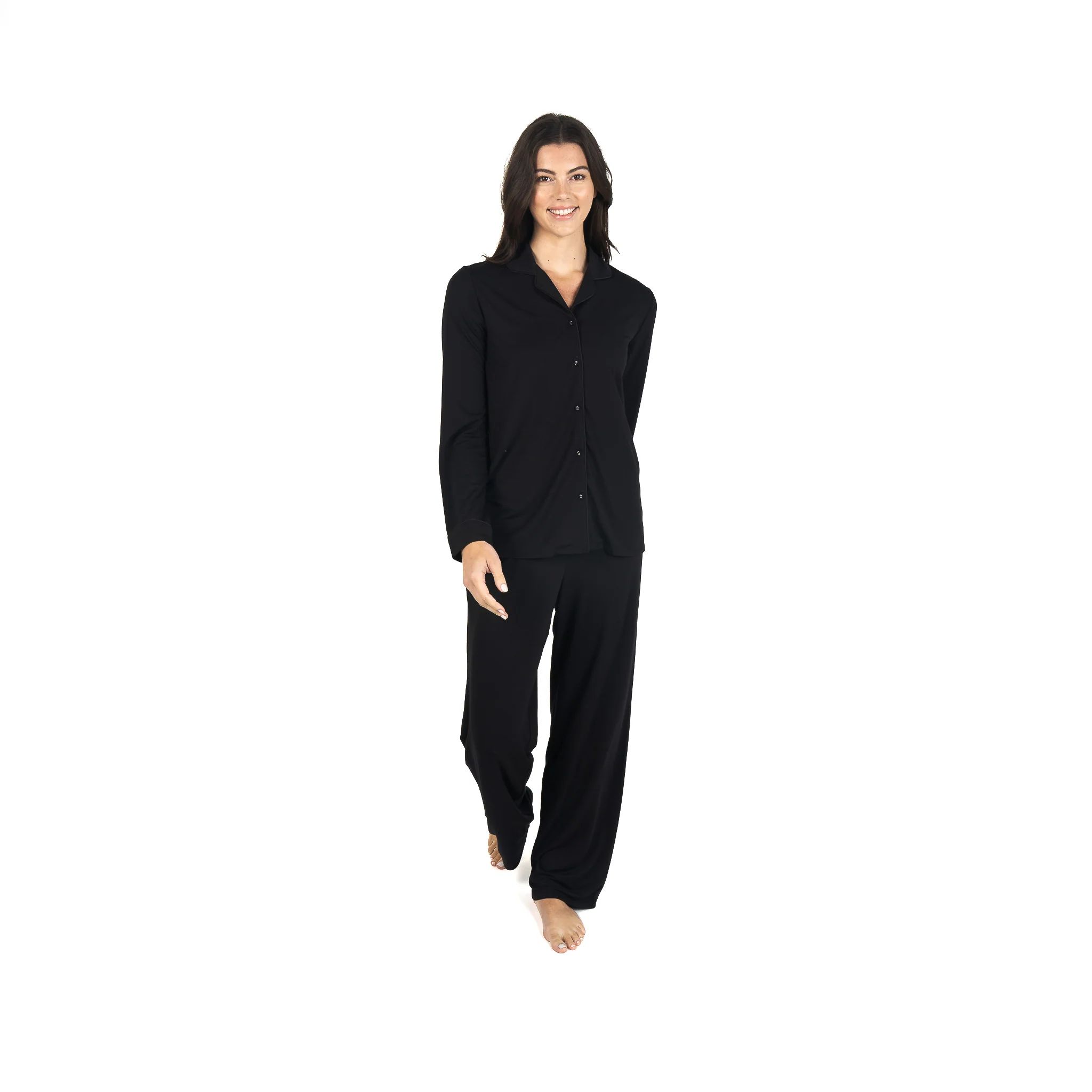 The Lounge With Me Set - Black Long | Jaclyn Roxanne