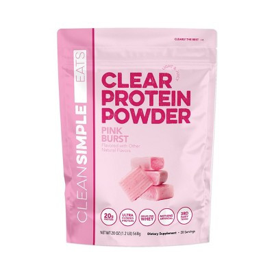 Clean Simple Eats Clear Protein Powder - Pink Burst - 20oz/20 servings: Pink Burst Flavor, Whey Isolate | Target