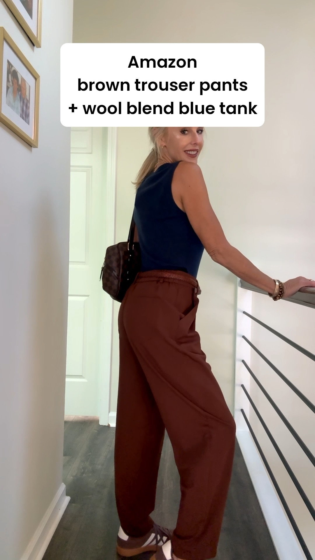 The best brown trouser pants for this seasons street style. #amazonfashion
#amazon #fashionover50 #brownpants

#LTKPetite #LTKOver40 #LTKSaleAlert
