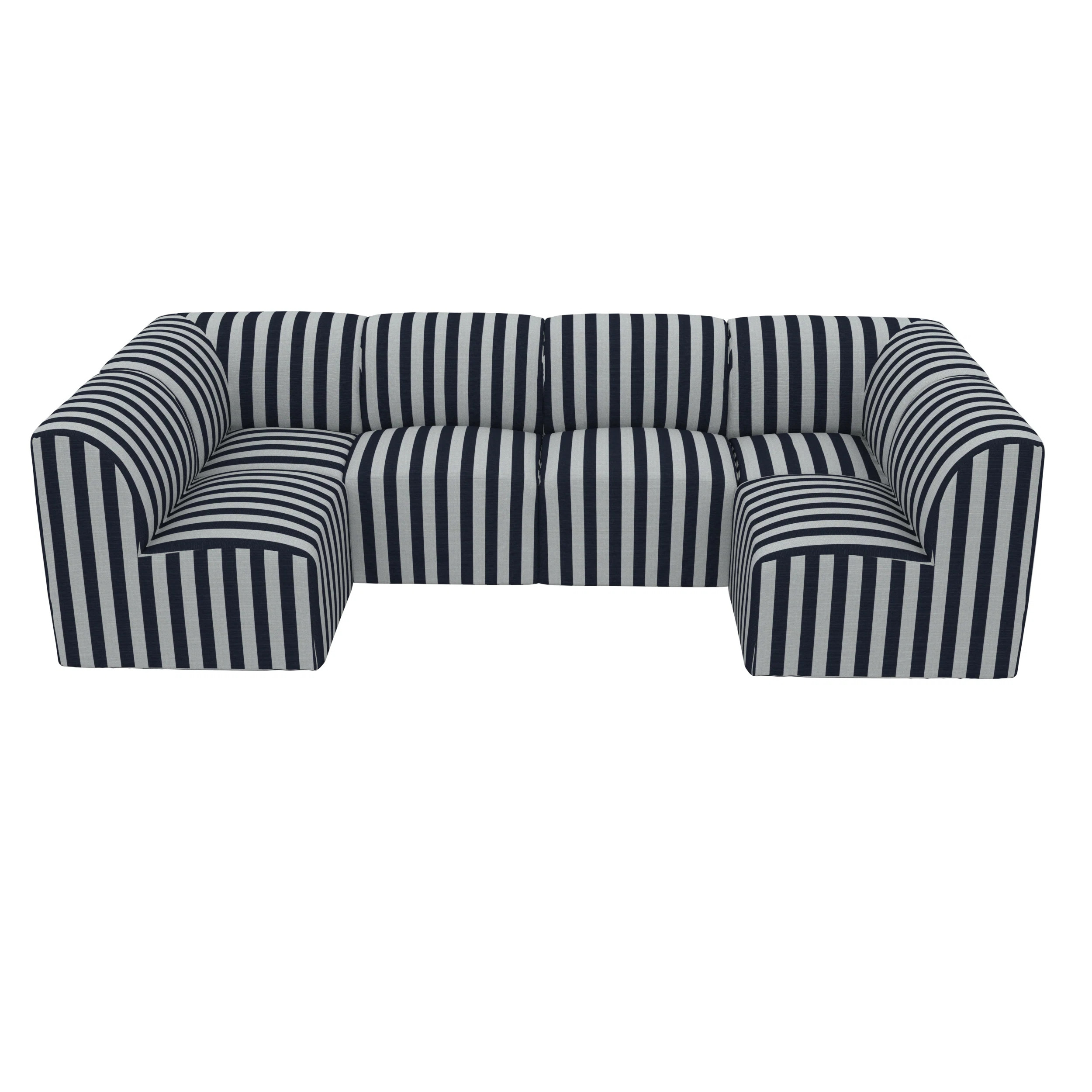 Praia 124" Sunbrella® Outdoor U Sectional | Wayfair North America