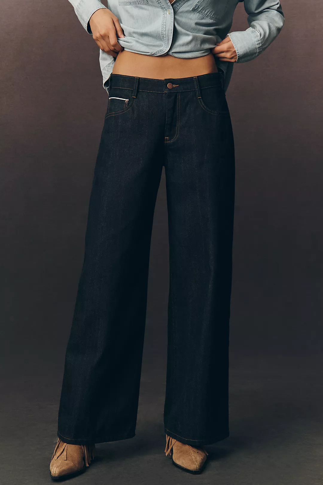 Pilcro Japanese Low-Rise Wide-Leg Jeans | Anthropologie (US)
