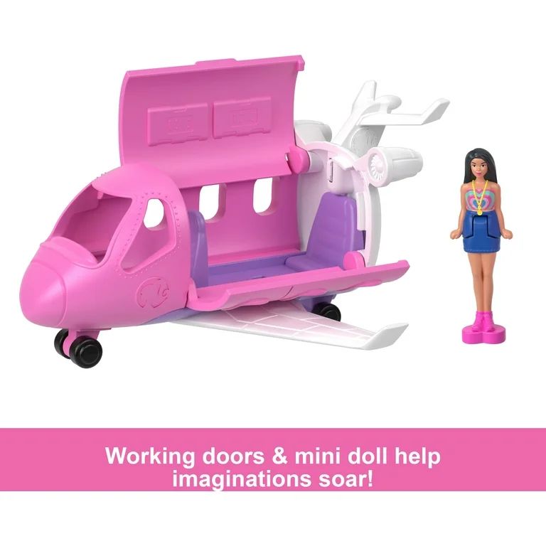 Barbie Mini BarbieLand Doll & Vehicle Set with 1.5-inch Doll & Dreamplane with Color-Change | Walmart (US)