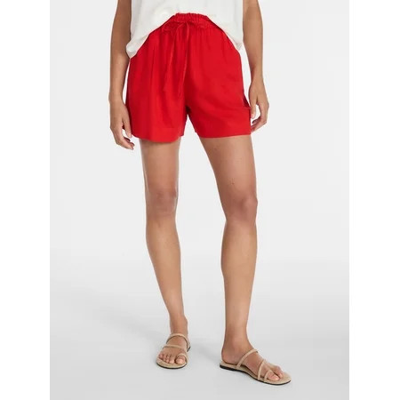 Time and Tru Women's Linen Blend Shorts, Sizes XS-XXXL | Walmart (US)