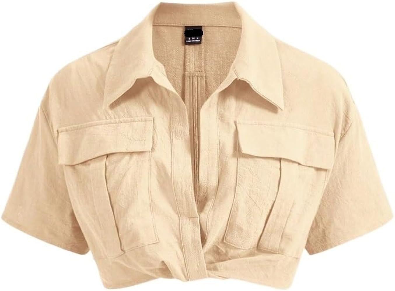 GUYOS women's button down shirts Pocket Crop Shirt | Amazon (US)