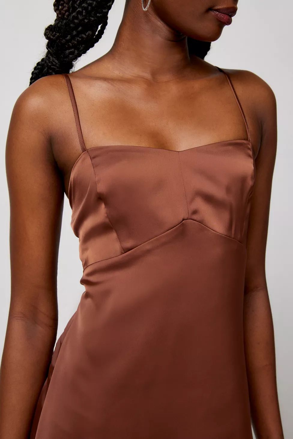 UO Bella Bow-Back Satin Mini Dress | Urban Outfitters (US and RoW)
