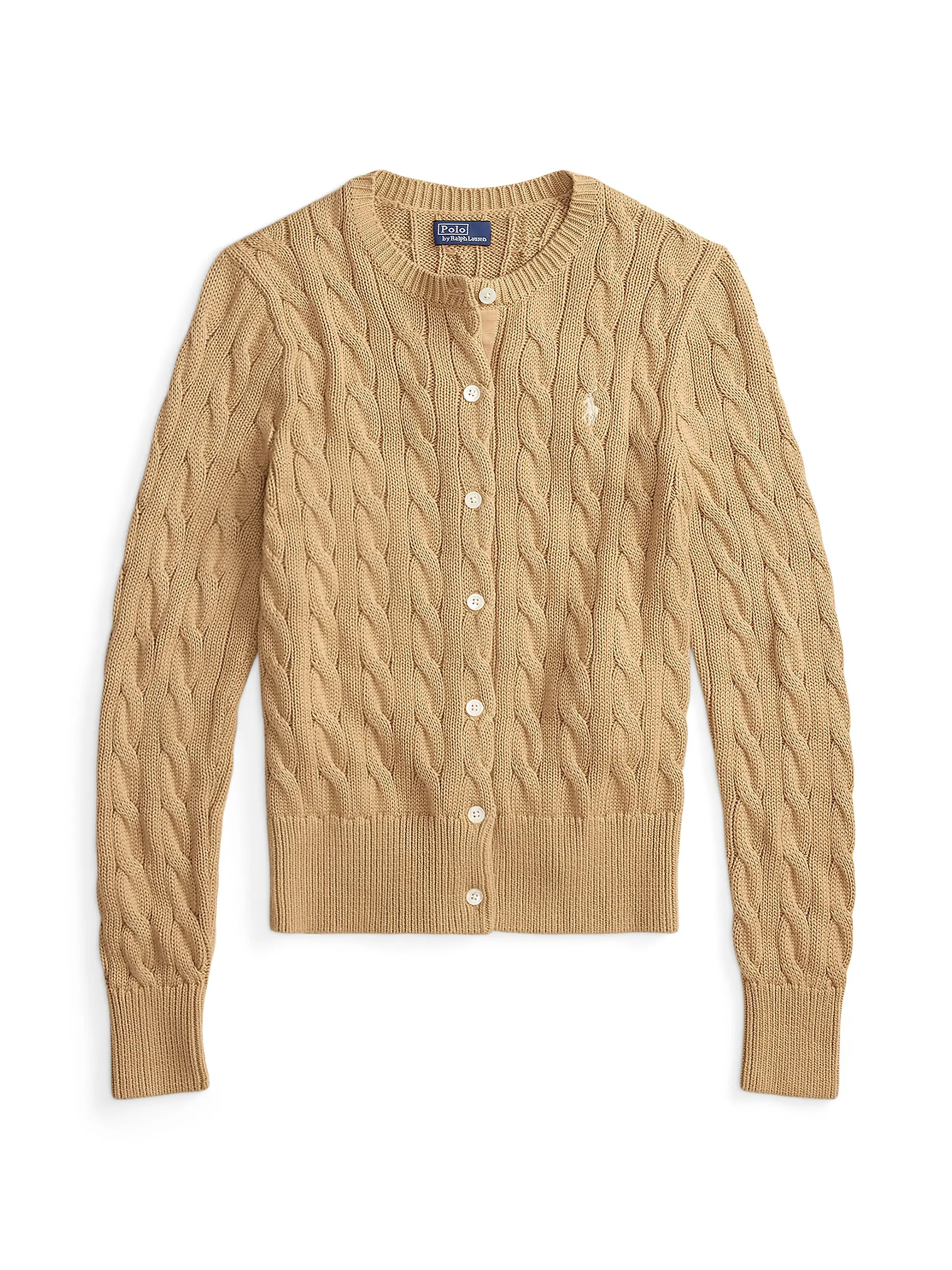 Polo Ralph Lauren Cable-Knit Cotton Cardigan | Saks Fifth Avenue | Saks Fifth Avenue