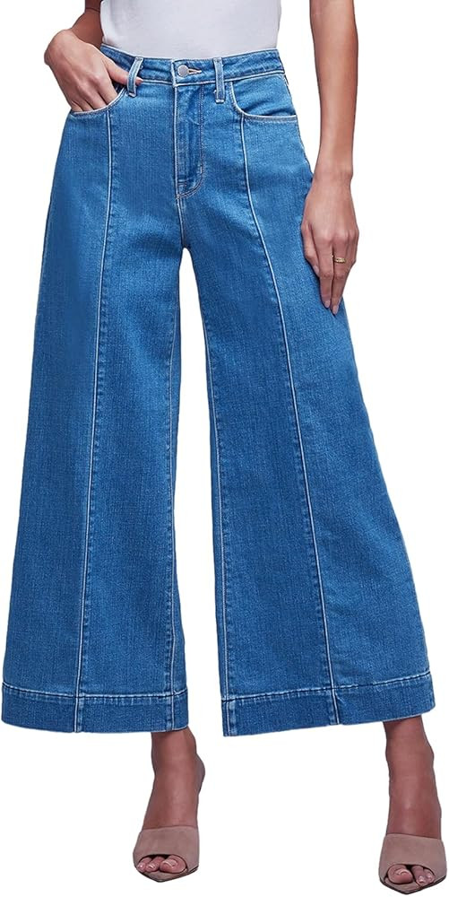 Sidefeel Women Wide Leg Jeans High Waisted Stretchy Trendy Denim Pants | Amazon (US)