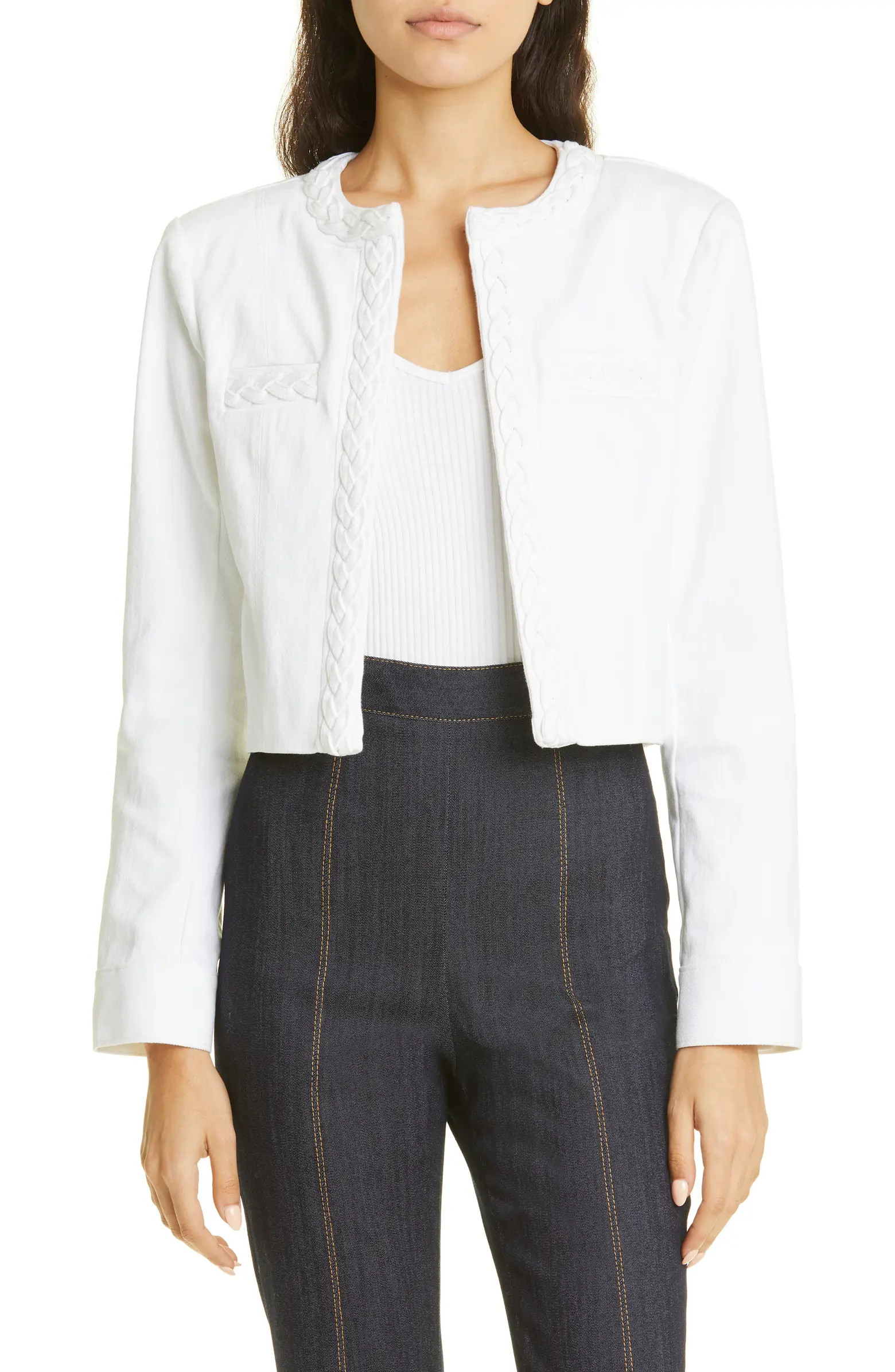 Ayala Braided Cotton Blend Jacket | Nordstrom