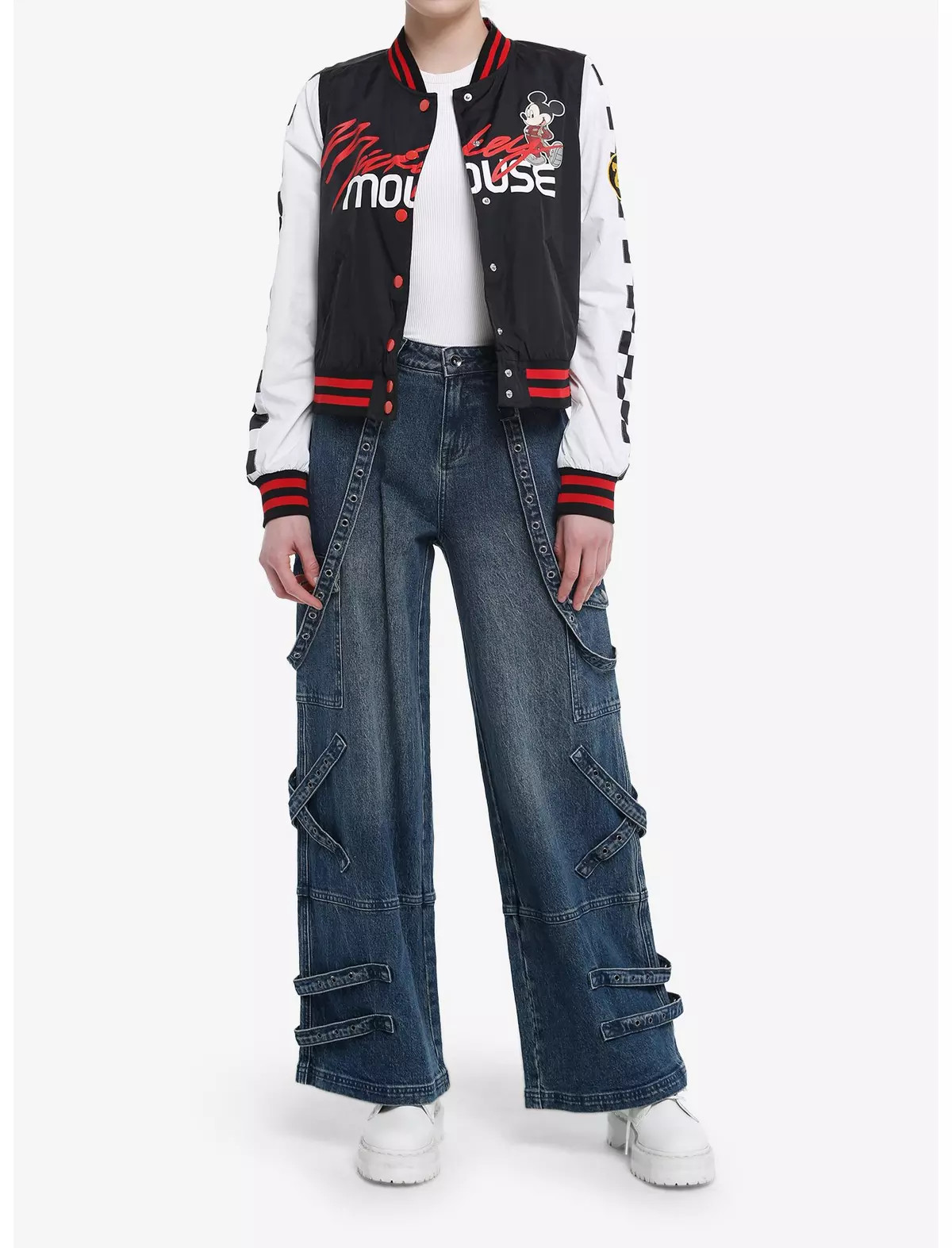 Disney Mickey Mouse Racing Girls Varsity Windbreaker Jacket | Hot Topic