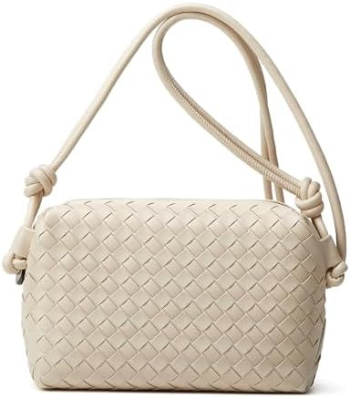 Woven Crossbody Bag for Women: Classic Handwoven Vegan Leather Bag - Effortless Minimalist & Comp... | Amazon (US)