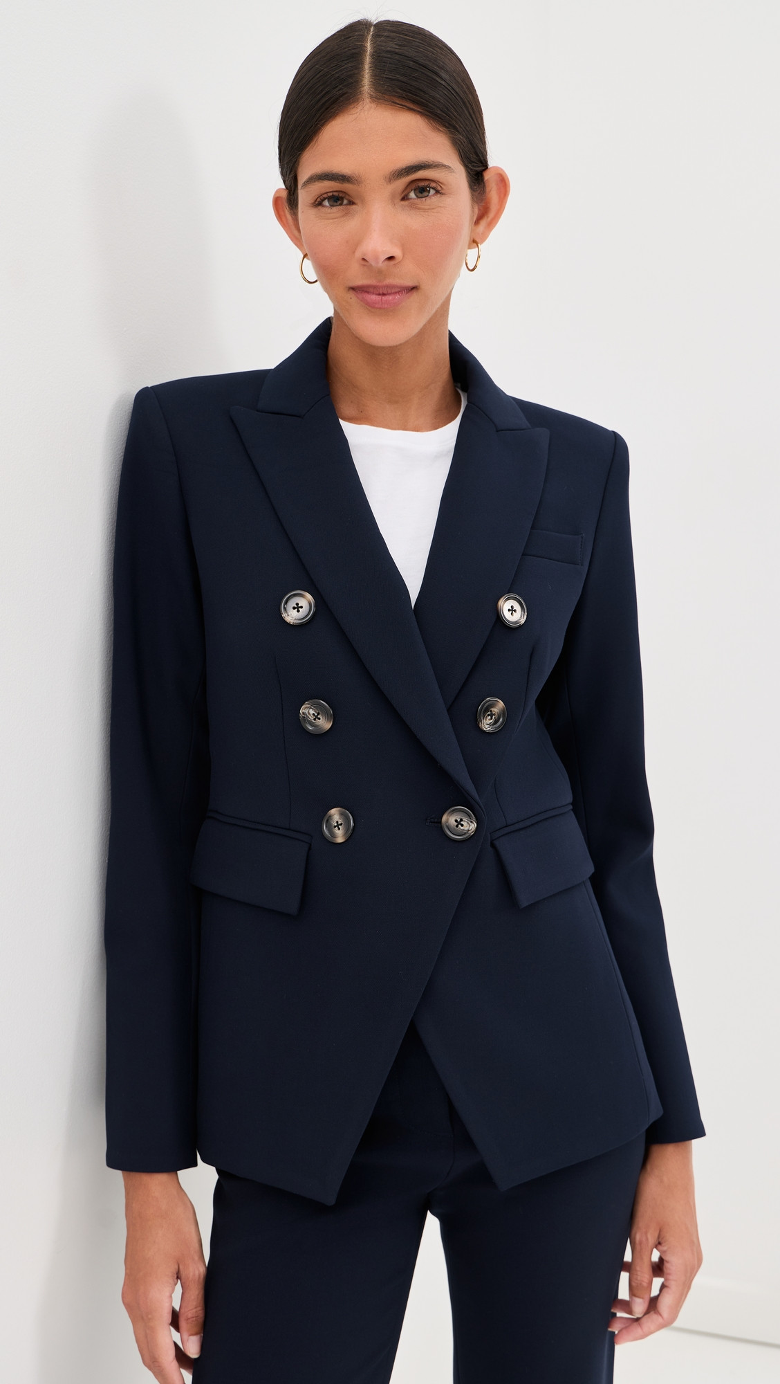 Veronica Beard Miller Dickey Jacket Navy 6 | Shopbop