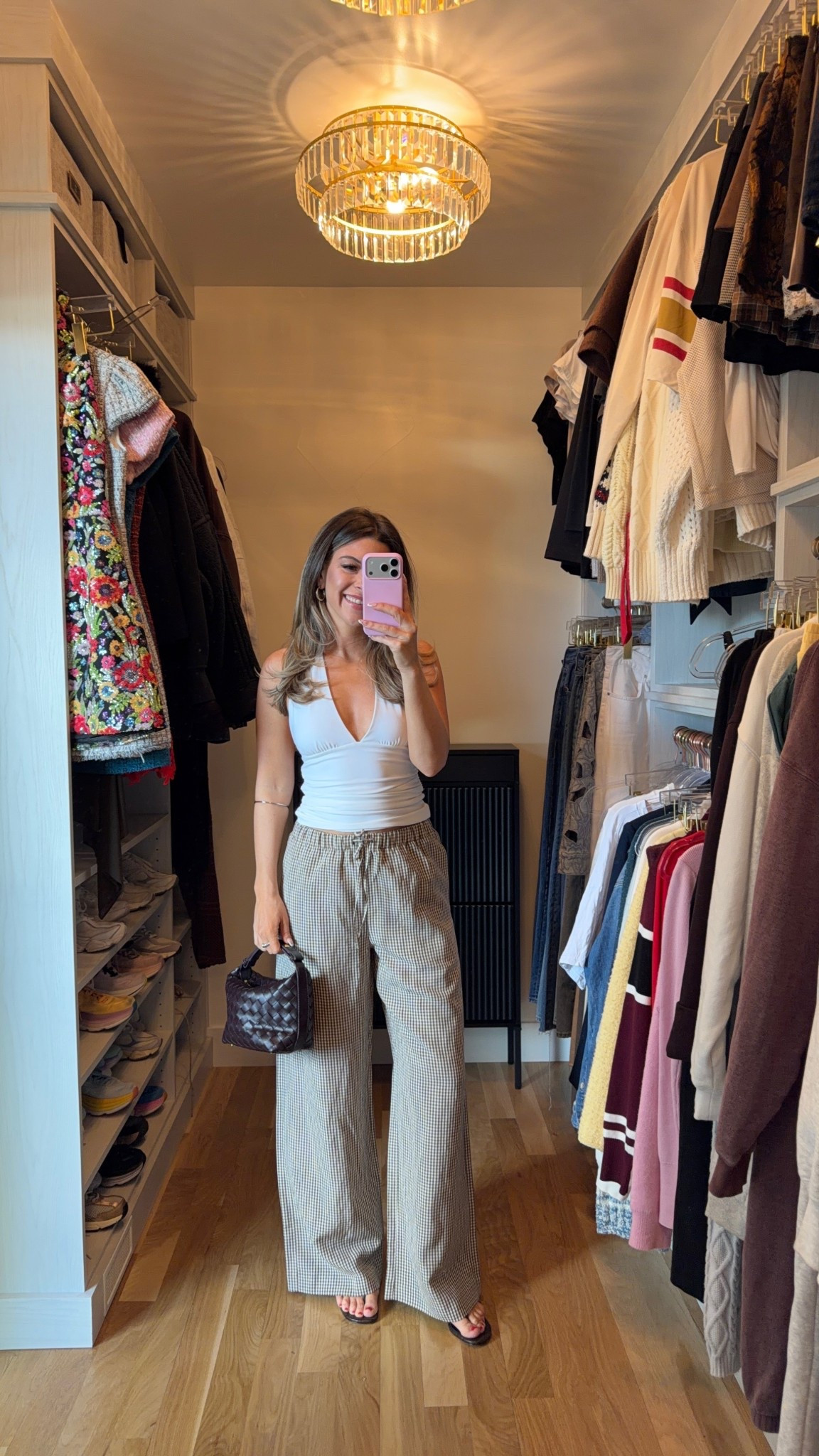 Aritzia tan gingham linen pants paired with halter tank

Vici code: emerson30

Wearing medium pants. Small top

Summer
Vacation
Destination
Causal
Everyday
lunch date 

#LTKTravel #LTKgrwm #LTKSeasonal