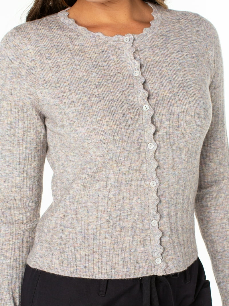 Celebrity Pink Women's Crew Neck Cardigan Top, Sizes XS-XXXL | Walmart (US)