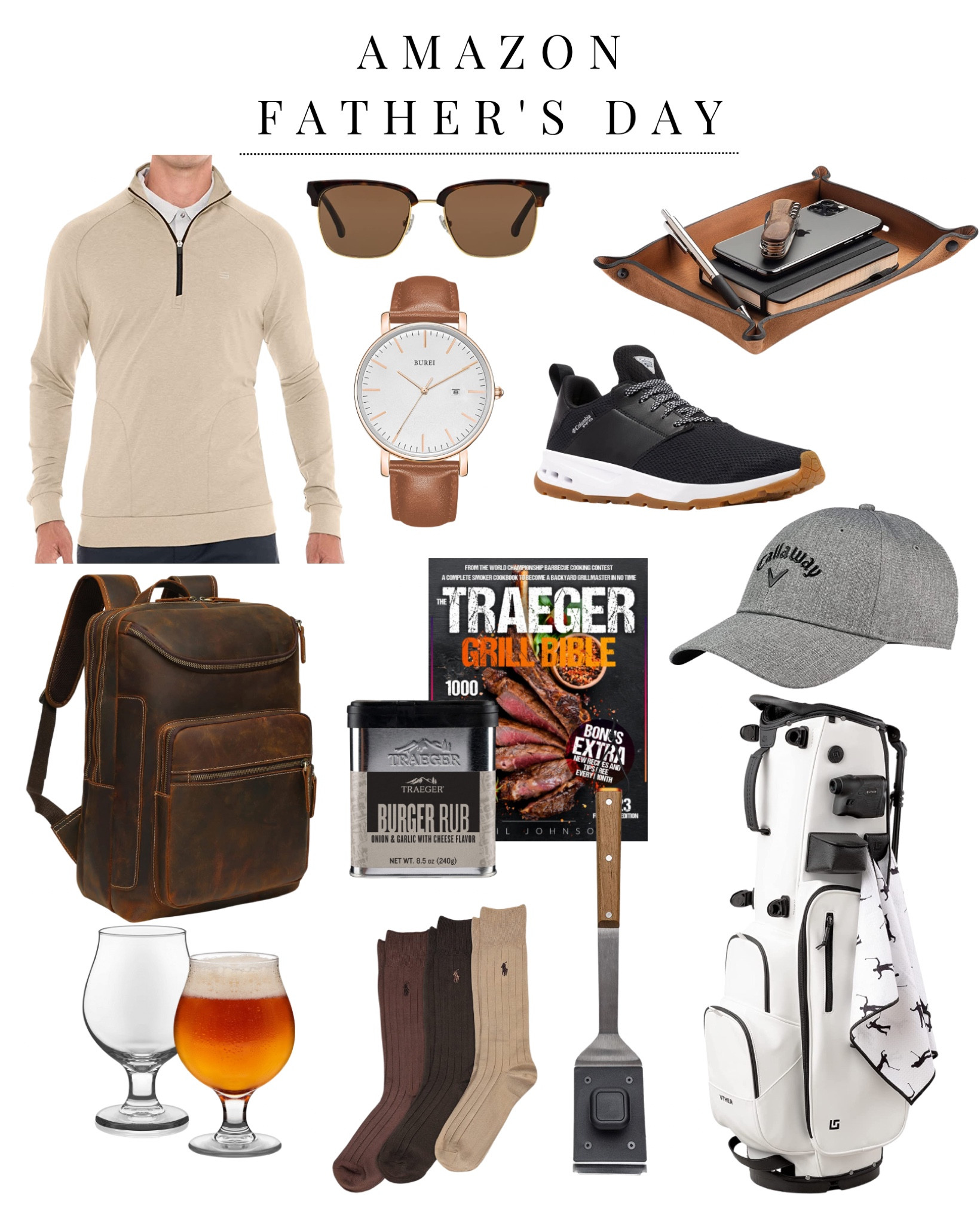 Amazon Father’s Day gifts / gifts guide for dad / golf accessories / traeger accessories / leather backpack / men’s watch / men’s golf zip 

#LTKSeasonal #LTKGiftGuide #LTKmens